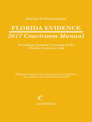 cover image of Florida Evidence Courtroom Manual